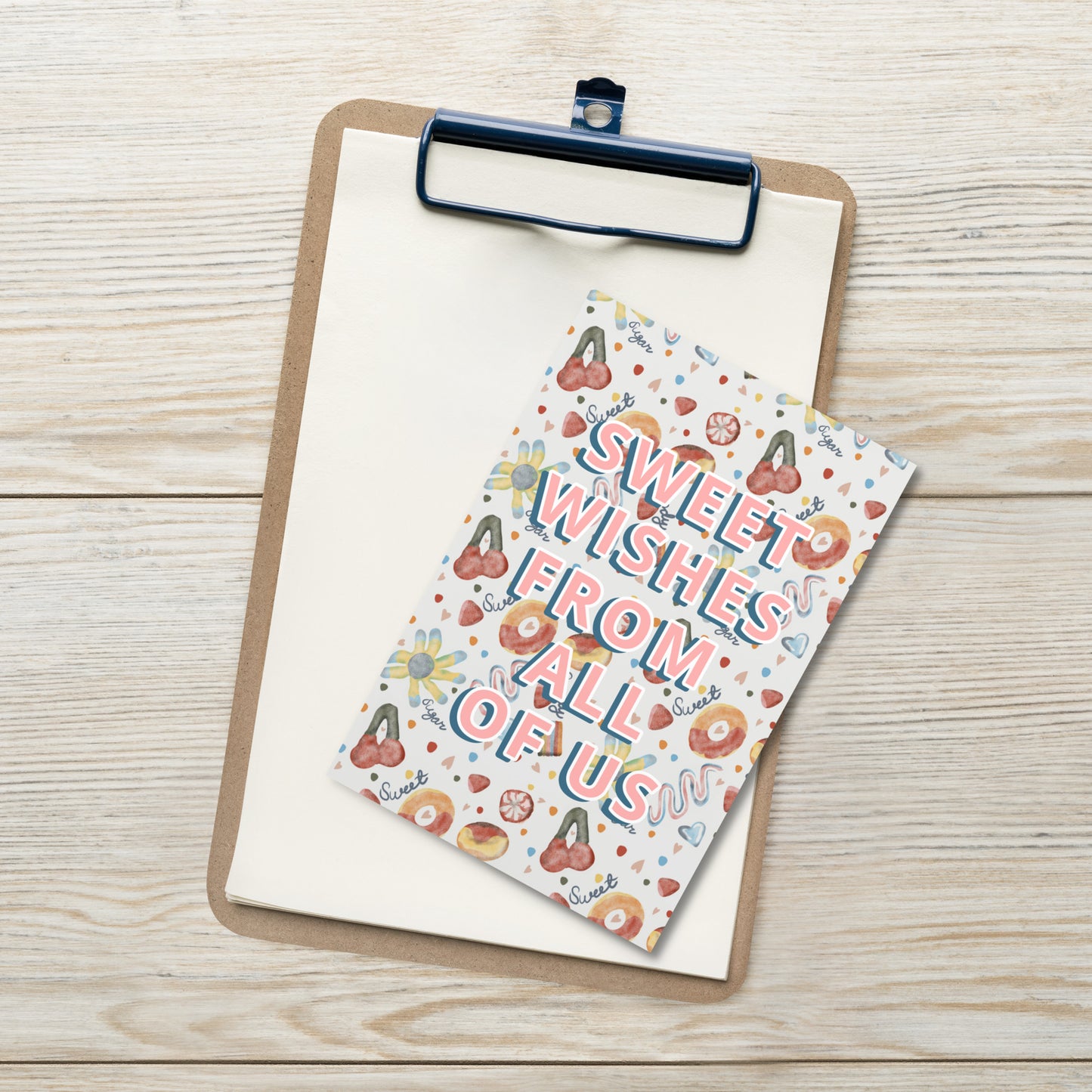 Sweet Wishes Sugary Candy Postcard