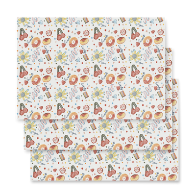 3 sheets of sugary candy pattern wrapping paper