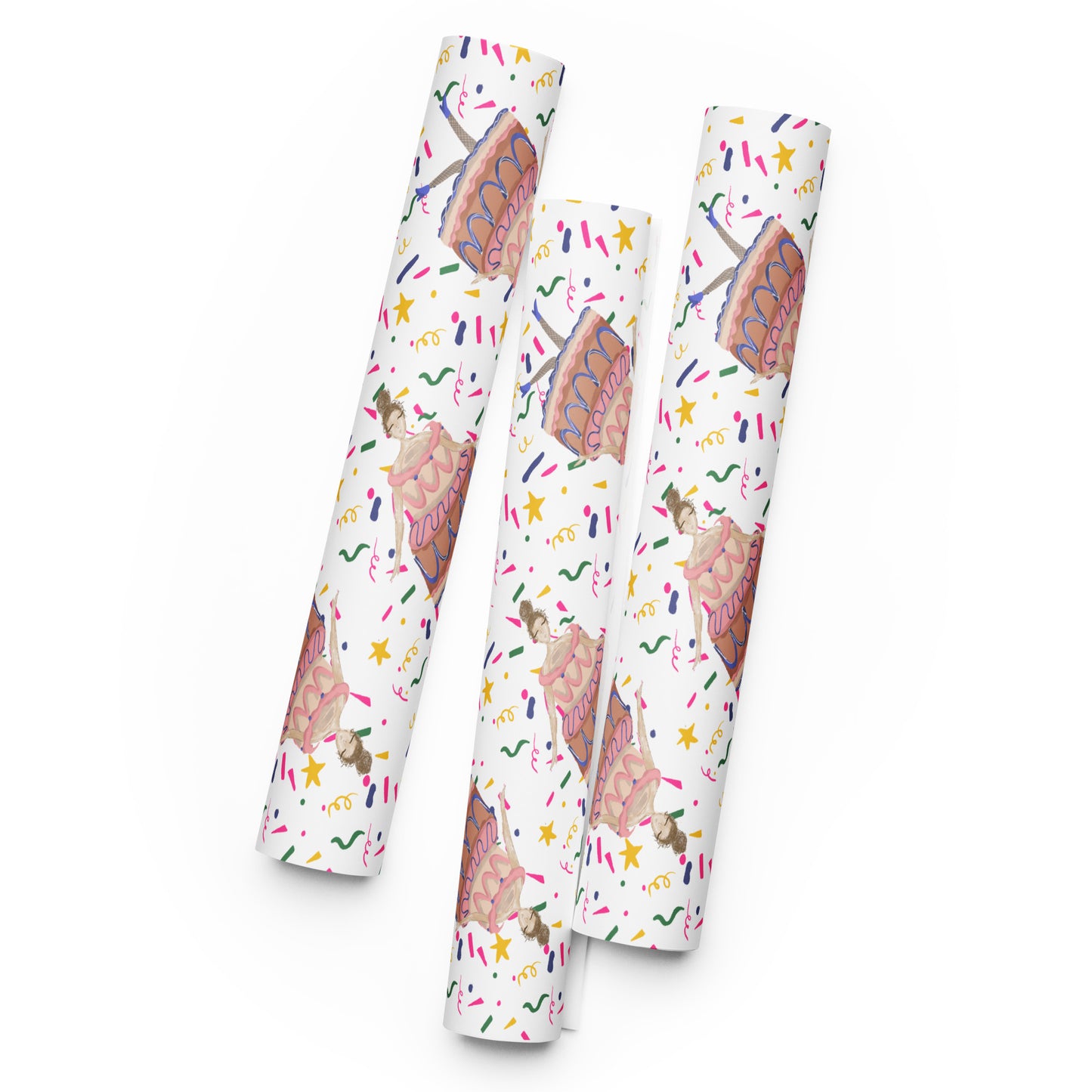 Sprinkle Cake Lady Wrapping Paper