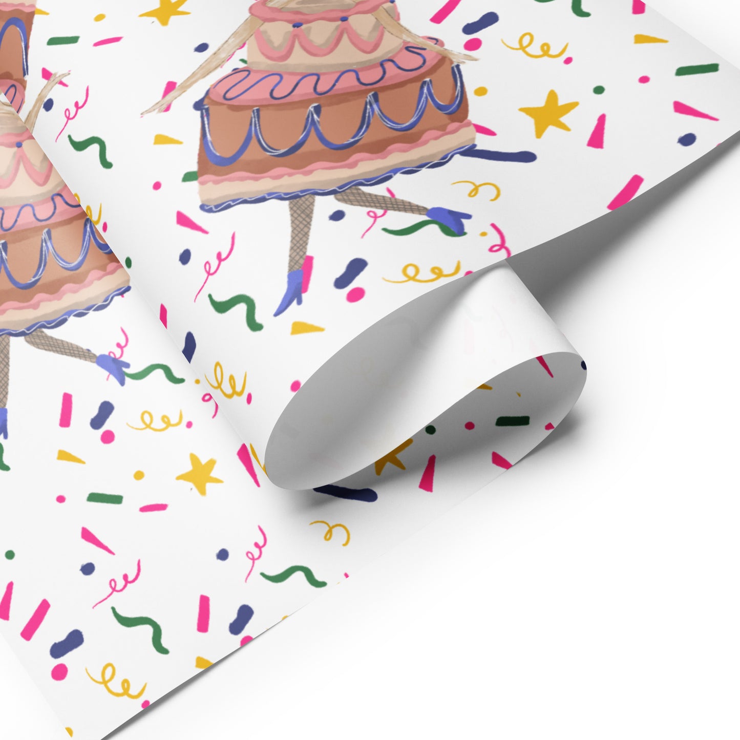 Sprinkle Cake Lady Wrapping Paper