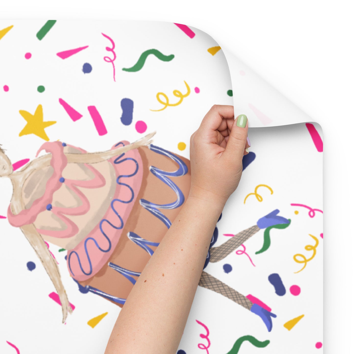 Sprinkle Cake Lady Wrapping Paper