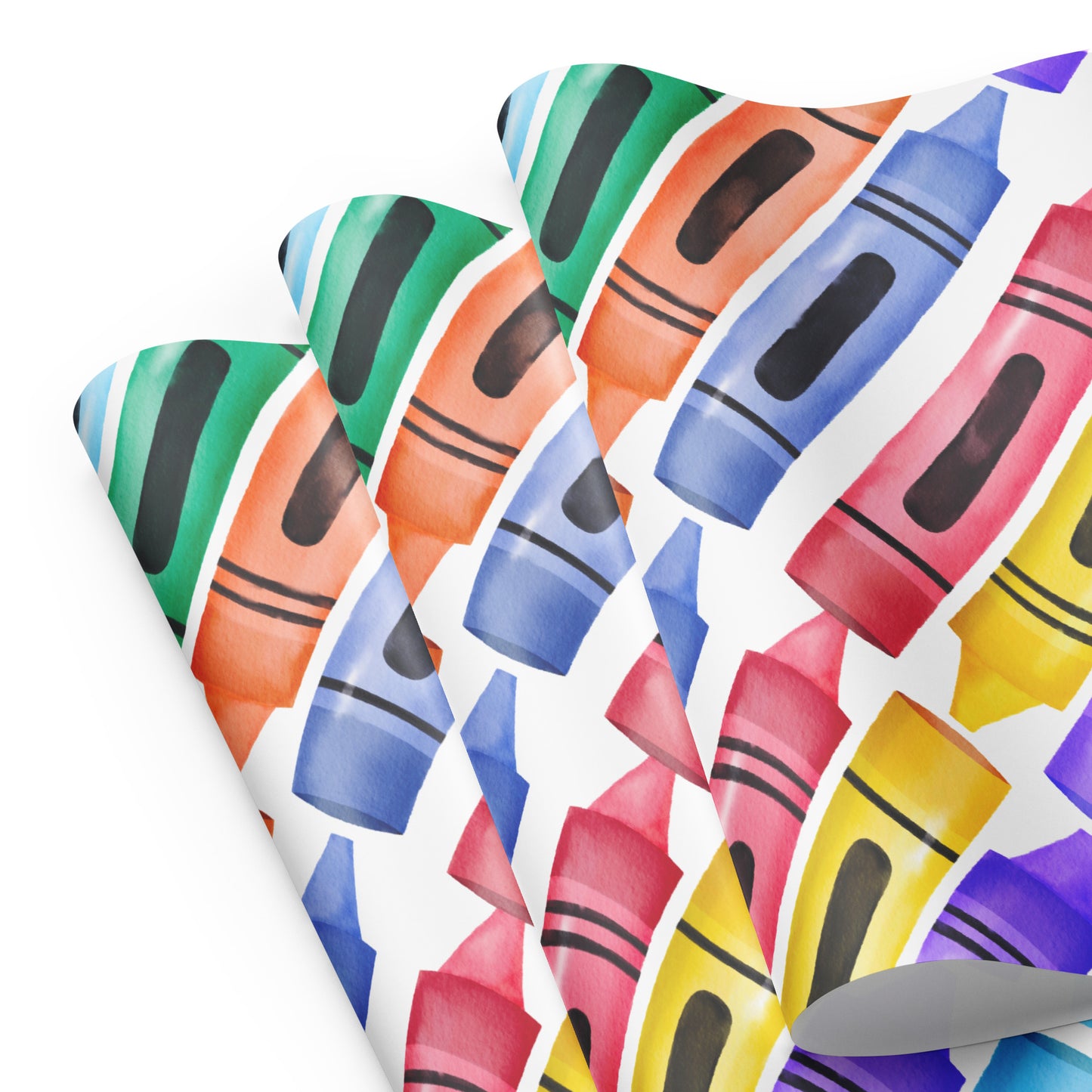 Colorful crayon pattern on a white background